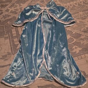 Blue Velvet Cape with Silver Trim Perfect For Disney Frozen Elsa Ice Princess